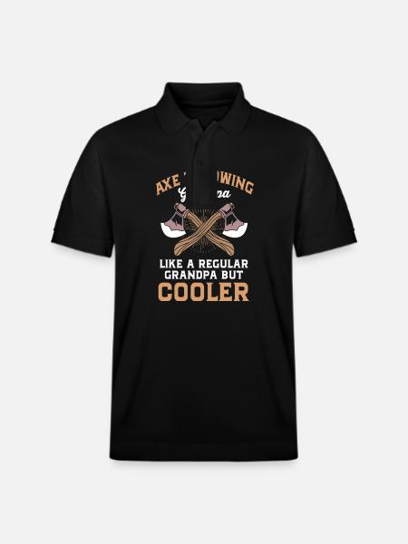 Axe Throwing - Stanley/Stella Unisex Organic Polo Shirt PREPSTER - black