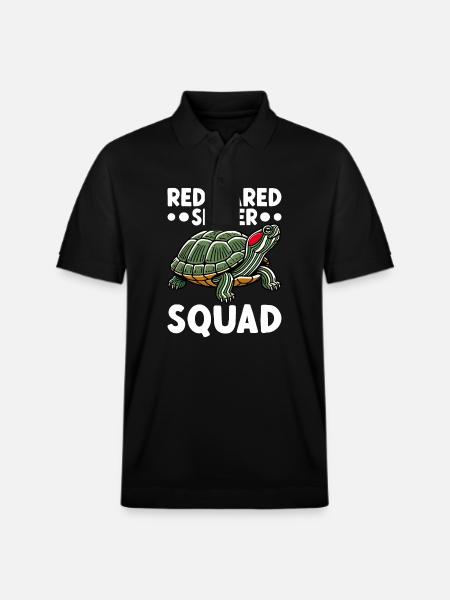 Turtle Red-eared Turtle - Stanley/Stella Unisex Organic Polo Shirt PREPSTER - black