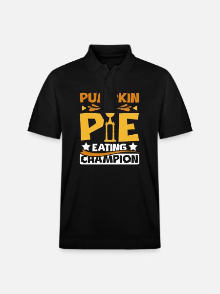 Pumpkin pie eating champion - Stanley/Stella Unisex Organic Polo Shirt PREPSTER - black