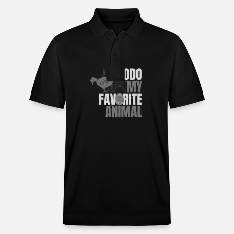 Dodo mon animal préféré - Polo PREPSTER bio Stanley/Stella Unisexe - noir