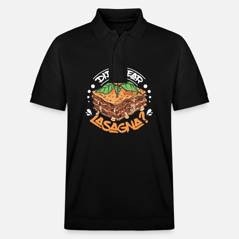 Did I hear lasagna? - Stanley/Stella Unisex Bio-Poloshirt PREPSTER - Schwarz