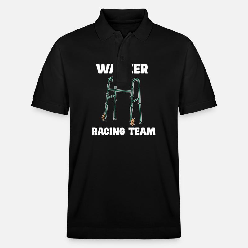 Walker Racing Team - Déambulateur drôle - Polo PREPSTER bio Stanley/Stella Unisexe - noir