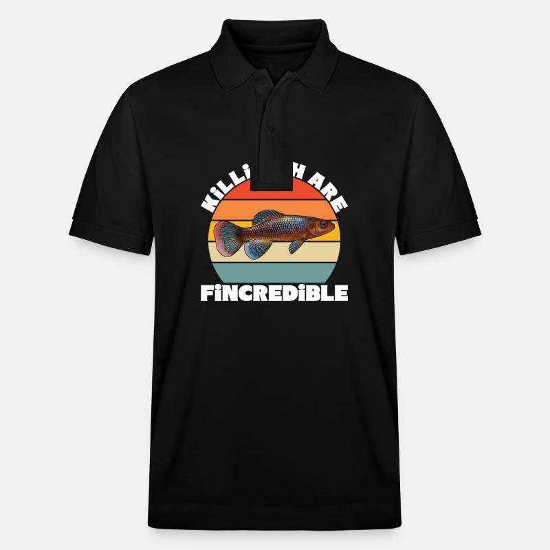 Killifish Quarium Fish - Polo PREPSTER bio Stanley/Stella Unisexe - noir