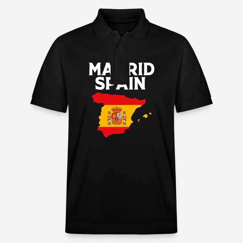 Spanien - Stanley/Stella Unisex Bio-Poloshirt PREPSTER - Schwarz