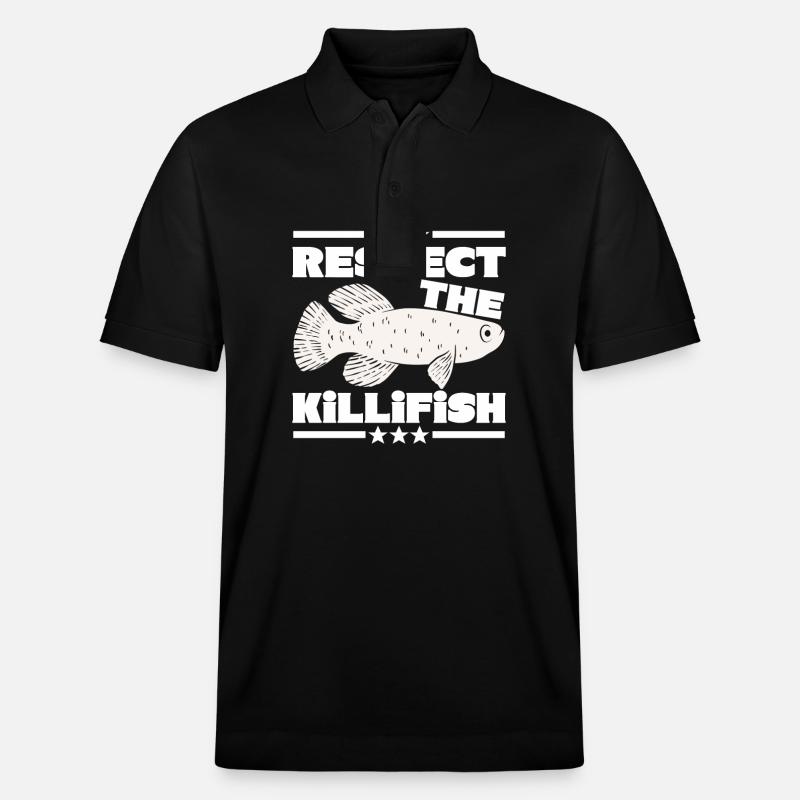 Killifish Quarium Fish - Polo PREPSTER bio Stanley/Stella Unisexe - noir