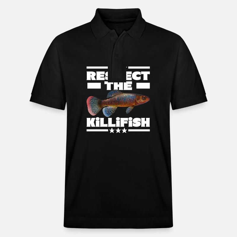 Killifish Quarium Fish - Polo PREPSTER bio Stanley/Stella Unisexe - noir
