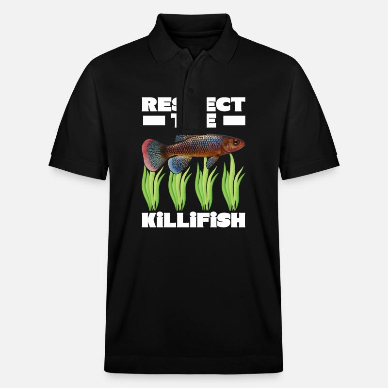 Killifish Quarium Fish - Polo PREPSTER bio Stanley/Stella Unisexe - noir