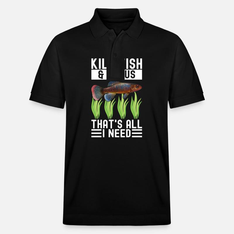 Killifish Quarium Fish - Polo PREPSTER bio Stanley/Stella Unisexe - noir