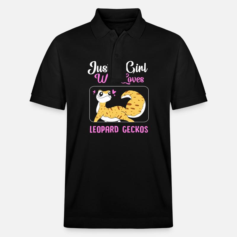 Leopard Gecko - Stanley/Stella Unisex Bio-Poloshirt PREPSTER - Schwarz
