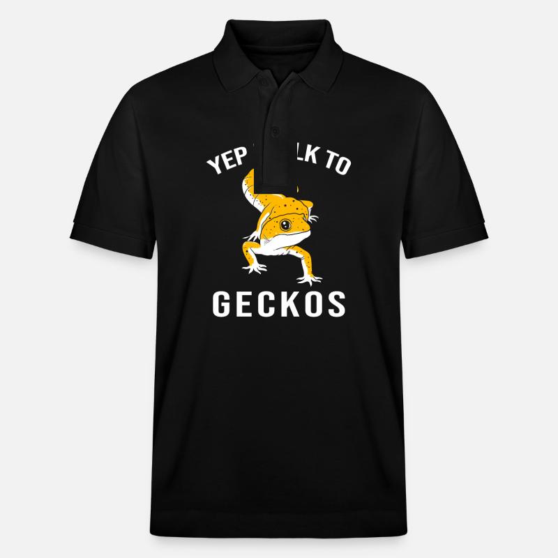 Gecko léopard - Polo PREPSTER bio Stanley/Stella Unisexe - noir