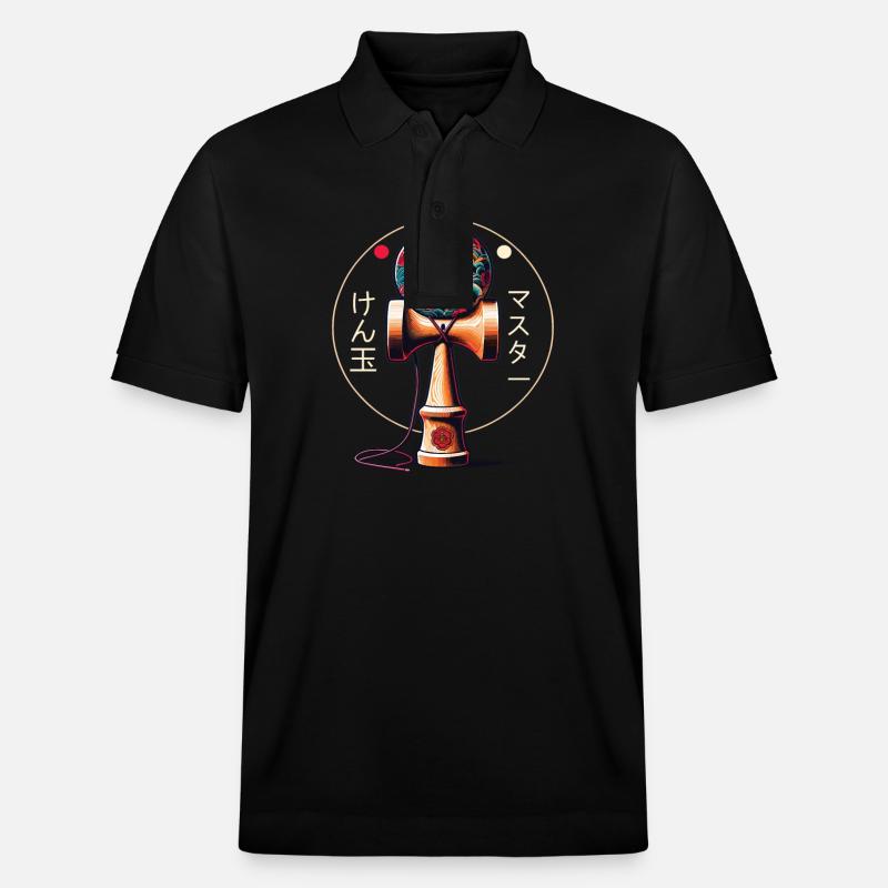 Kendama japonais Maître Kendama - Polo PREPSTER bio Stanley/Stella Unisexe - noir