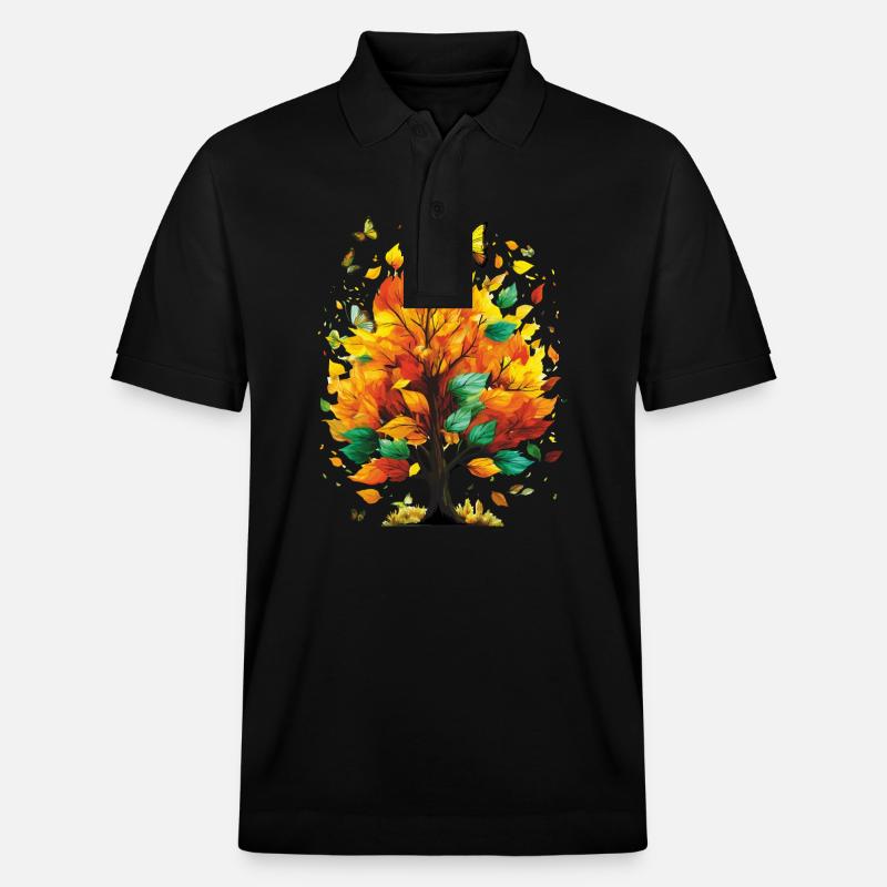 ARBRE D’AUTOMNE - Polo PREPSTER bio Stanley/Stella Unisexe - noir