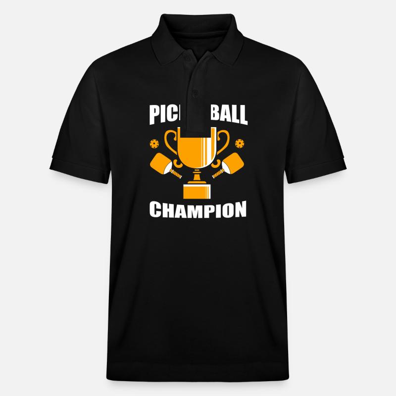 Pickleball - Polo PREPSTER bio Stanley/Stella Unisexe - noir