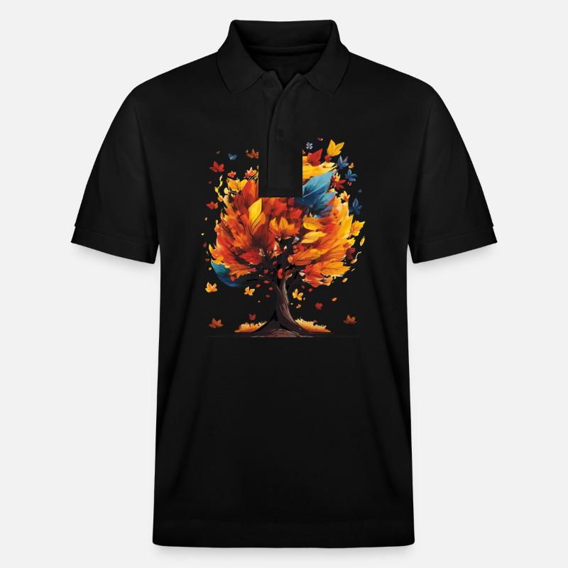 ARBRE D’AUTOMNE - Polo PREPSTER bio Stanley/Stella Unisexe - noir
