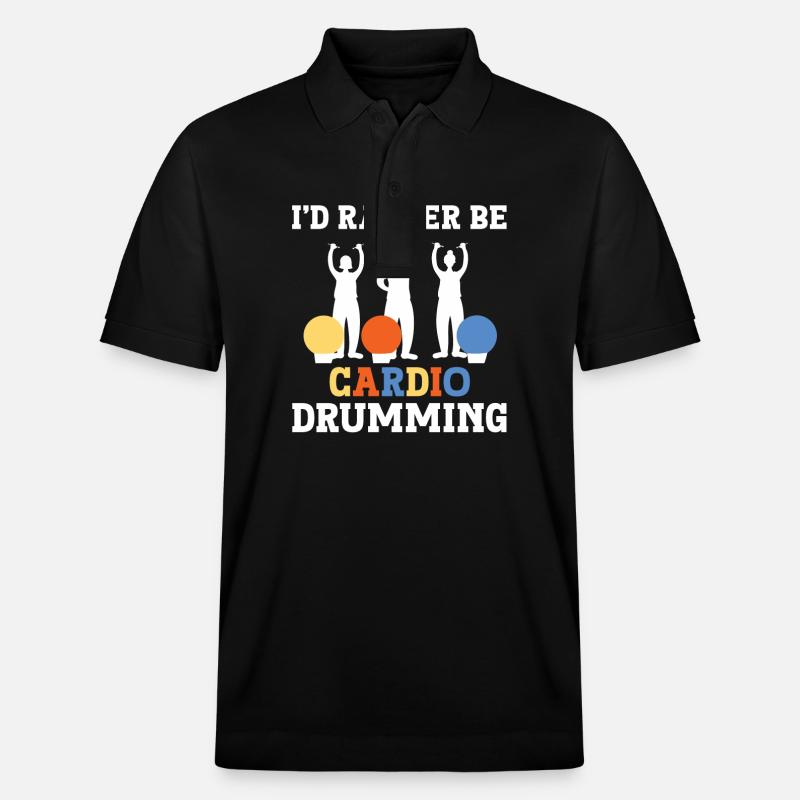 I'd Rather Be Cardio Drumming - Stanley/Stella Unisex Bio-Poloshirt PREPSTER - Schwarz