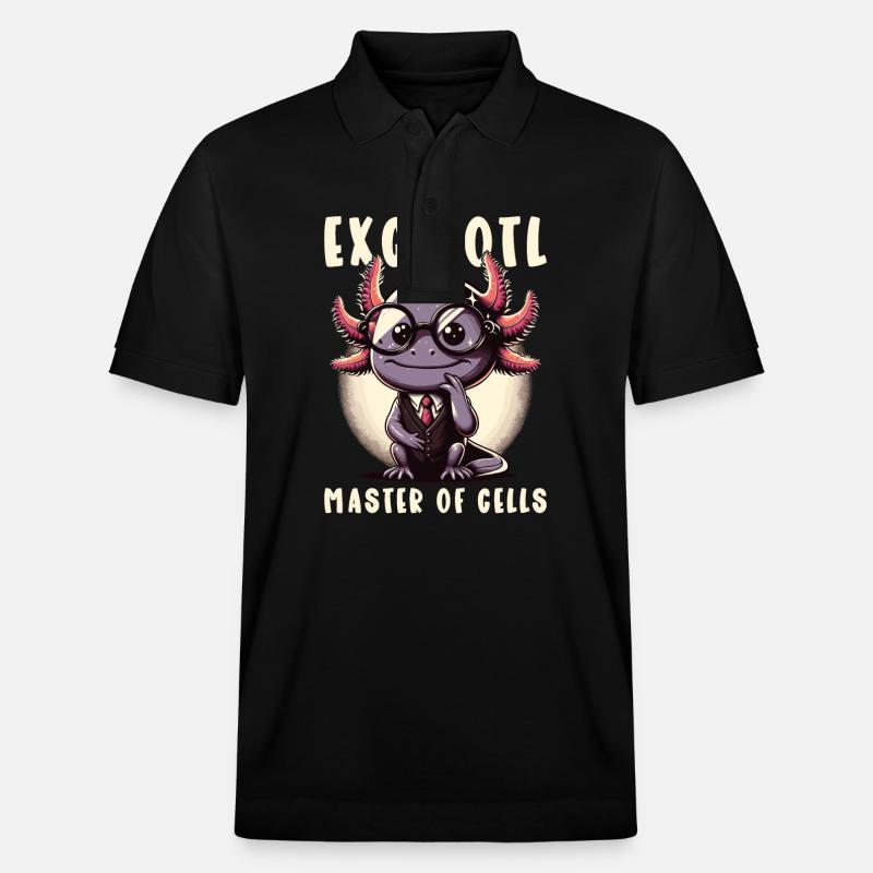 Excelotl Geeky Tabellenkalkulation Axolotl - Stanley/Stella Unisex Bio-Poloshirt PREPSTER - Schwarz