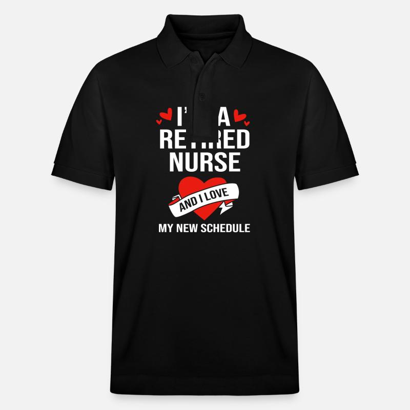 Krankenschwester Rente - Stanley/Stella Unisex Bio-Poloshirt PREPSTER - Schwarz