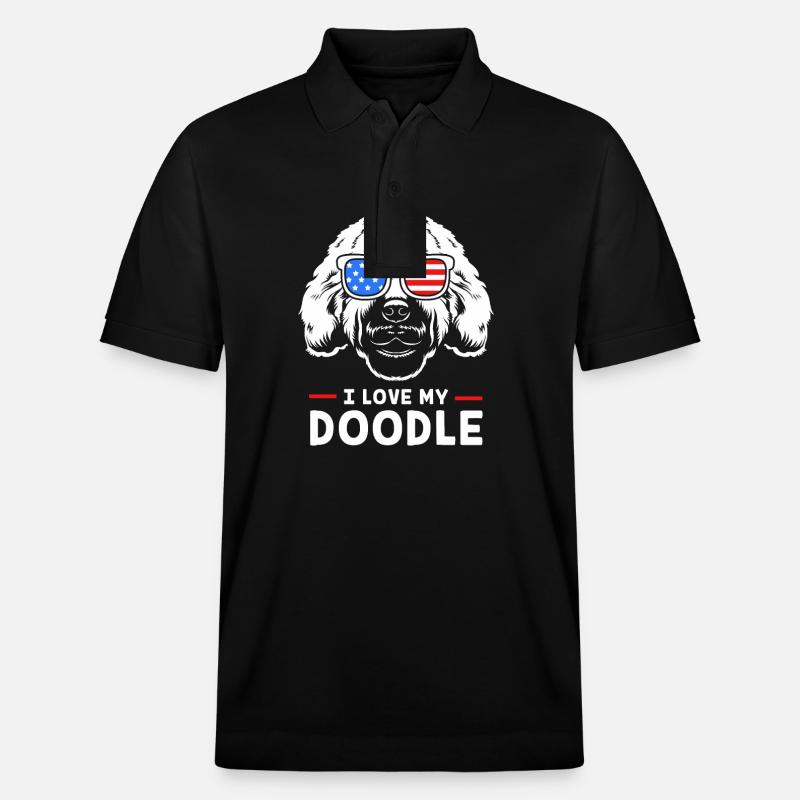 Goldendoodle - Stanley/Stella Unisex Bio-Poloshirt PREPSTER - Schwarz