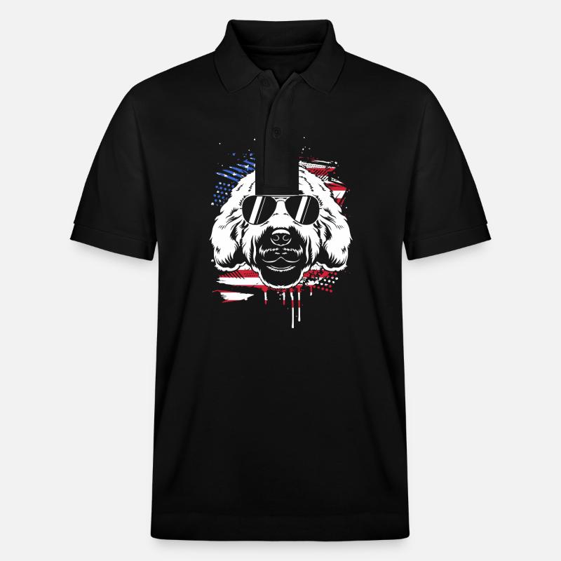 Goldendoodle - Stanley/Stella Unisex Bio-Poloshirt PREPSTER - Schwarz