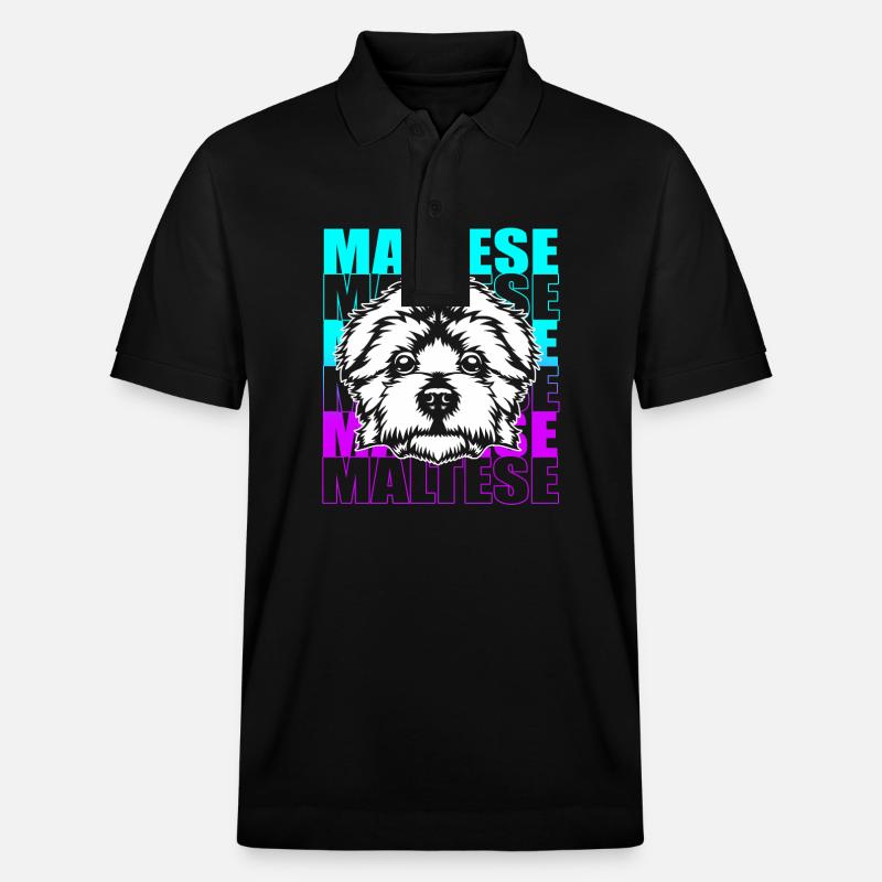 Malteser Hund - Stanley/Stella Unisex Bio-Poloshirt PREPSTER - Schwarz