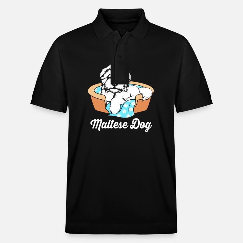 Malteser Hund - Stanley/Stella Unisex Bio-Poloshirt PREPSTER - Schwarz