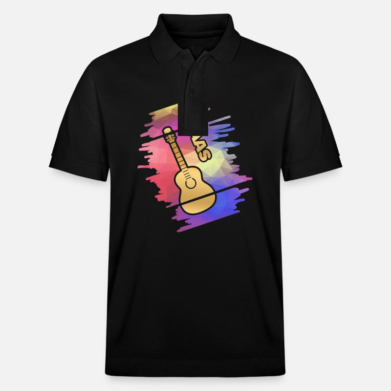 Klaas als Guitar - Stanley/Stella Unisex Bio-Poloshirt PREPSTER - Schwarz