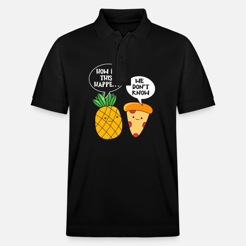 Pizza Hawaï Pizza Ananas - Polo PREPSTER bio Stanley/Stella Unisexe - noir