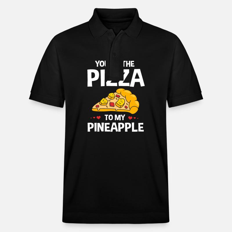 Pizza Hawaii Pizza Ananas - Stanley/Stella Unisex Bio-Poloshirt PREPSTER - Schwarz