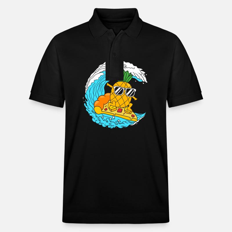 Pizza Hawaii - Stanley/Stella Unisex Bio-Poloshirt PREPSTER - Schwarz