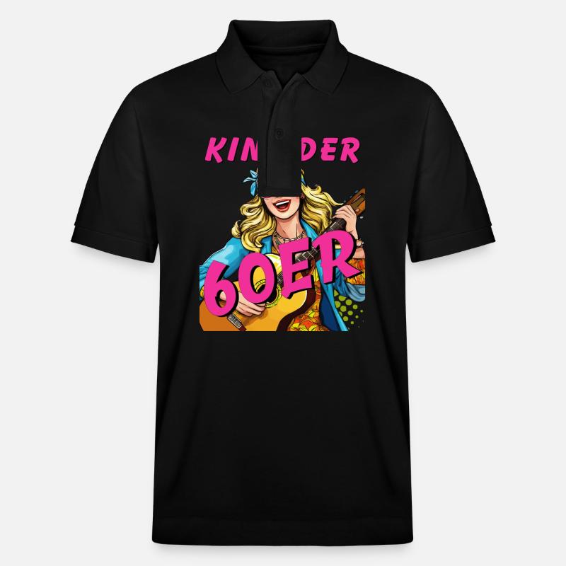 FRAU KIND DER 60er - Stanley/Stella Unisex Bio-Poloshirt PREPSTER - Schwarz