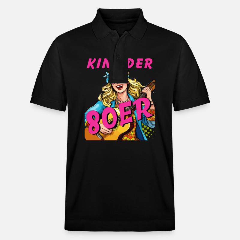 FRAU KIND DER 80er - Stanley/Stella Unisex Bio-Poloshirt PREPSTER - Schwarz