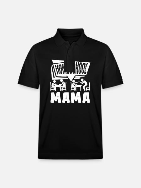 Homeschool Homeschool Mama - Stanley/Stella Unisex Organic Polo Shirt PREPSTER - black