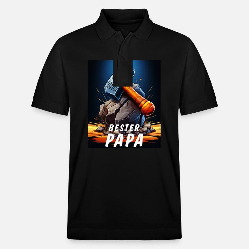 VA-THOR HAMMER BESTER PAPA - Stanley/Stella Unisex Bio-Poloshirt PREPSTER - Schwarz