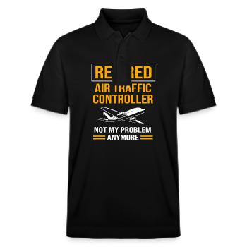 Air traffic controller - Stanley/Stella Unisex Organic Polo Shirt PREPSTER - black - Front - Roxy (174cm) & Andy (188cm)