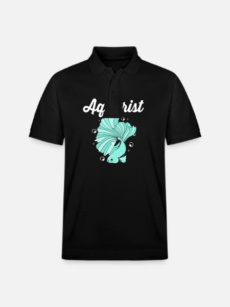 Aquarium Aquarist - Stanley/Stella Unisex Organic Polo Shirt PREPSTER - black