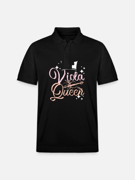 Girl Viola Queen - Stanley/Stella Unisex Organic Polo Shirt PREPSTER - black