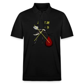 Mücken Plage Insekten Schädlinge Mücke Sommerzeit - Stanley/Stella Unisex Bio-Poloshirt PREPSTER - Schwarz - Vorne - Roxy (174cm) & Andy (188cm)