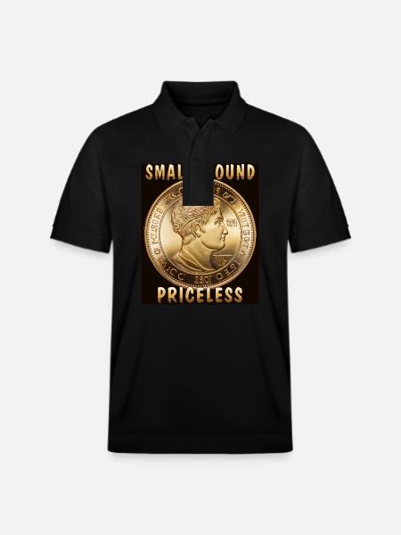 COIN SMALL ROUND PRICELESS - Stanley/Stella Unisex Organic Polo Shirt PREPSTER - black