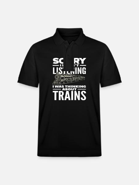 Désolé, j’ai pensé aux trains - Polo PREPSTER bio Stanley/Stella Unisexe - noir