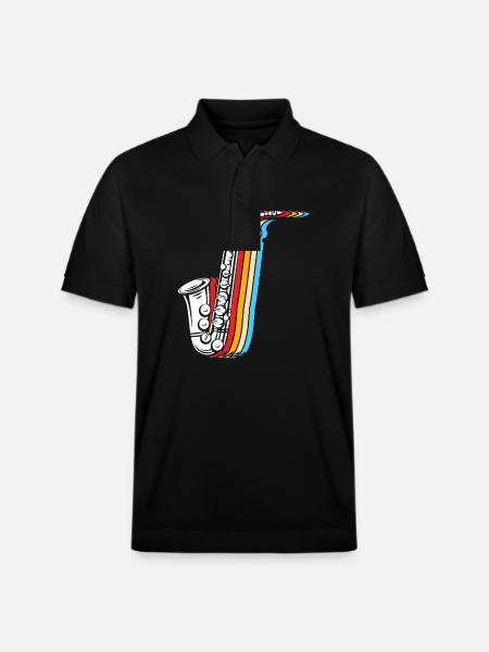Saxophon Saxophonist - Stanley/Stella Unisex Bio-Poloshirt PREPSTER - Schwarz