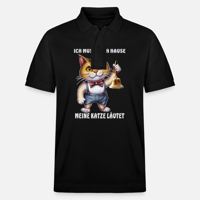 MES BAGUES DE CHAT - Polo PREPSTER bio Stanley/Stella Unisexe - noir