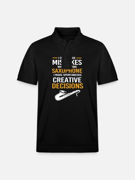 Saxophon Saxophonist - Stanley/Stella Unisex Bio-Poloshirt PREPSTER - Schwarz