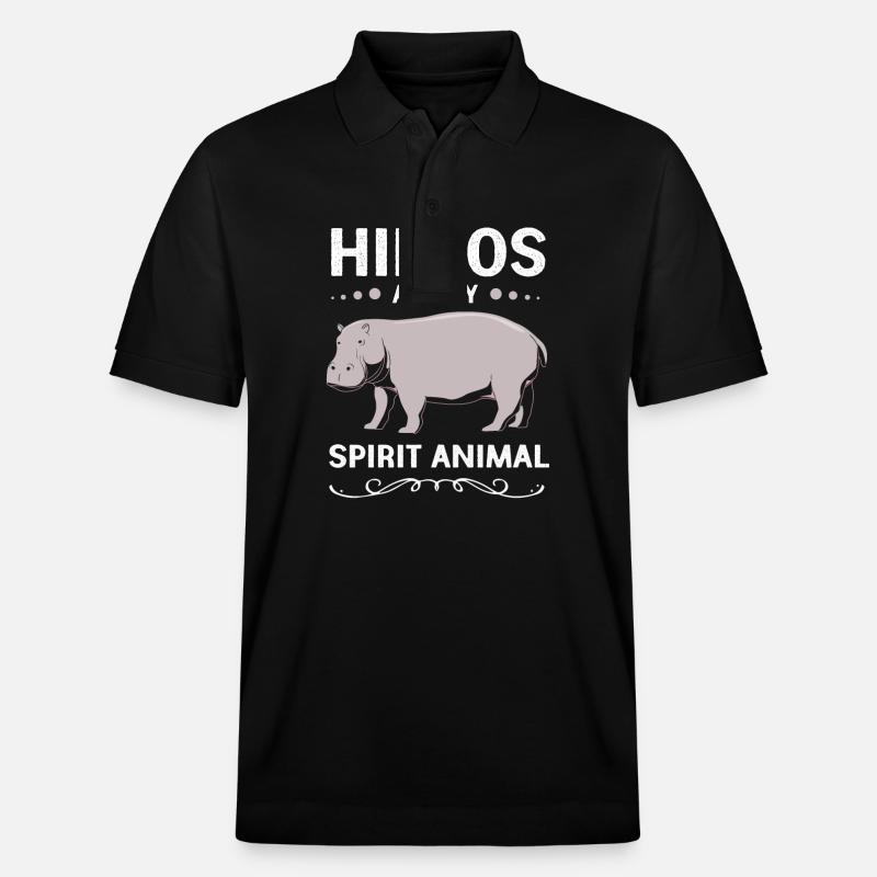 Nilpferd - Stanley/Stella Unisex Bio-Poloshirt PREPSTER - Schwarz
