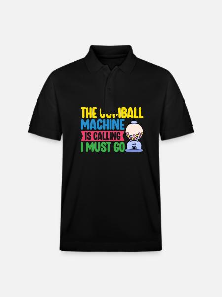 Gumball Machine Chewing Gum Machine - Stanley/Stella Unisex Organic Polo Shirt PREPSTER - black