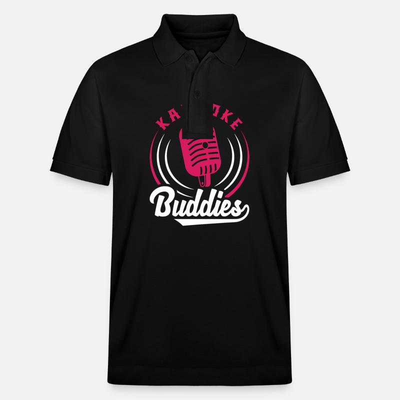 Karaoké Buddies Microphone Style Rétro - Polo PREPSTER bio Stanley/Stella Unisexe - noir