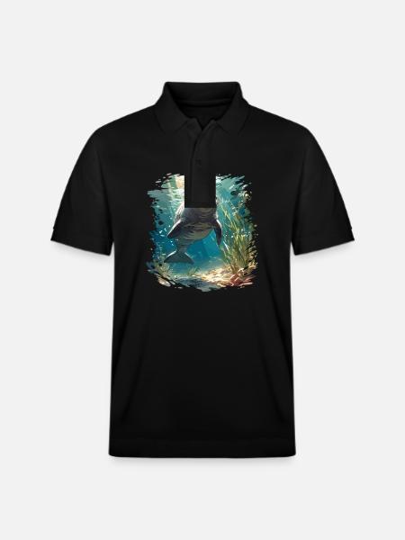 Manatee Dugongs Dugong - Stanley/Stella Unisex Organic Polo Shirt PREPSTER - black