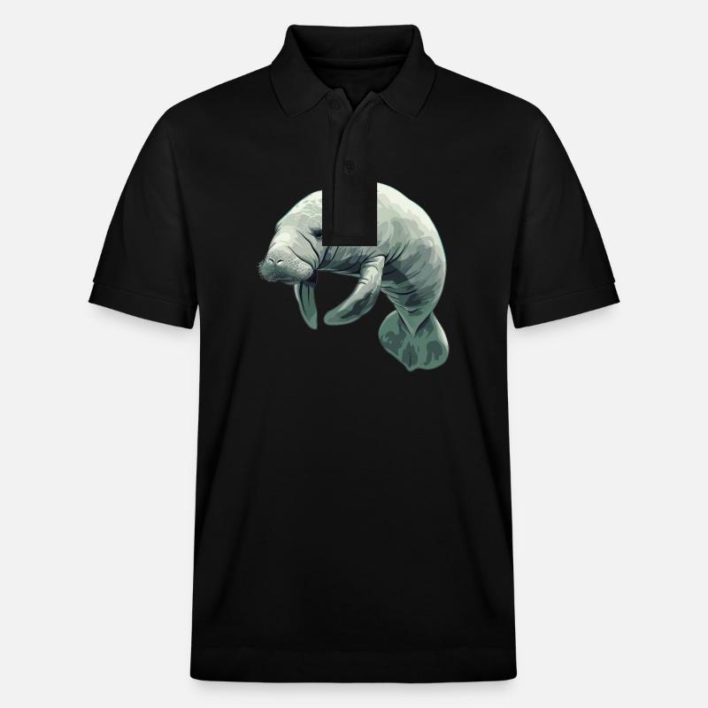 Seekuh Manatees Manatee - Stanley/Stella Unisex Bio-Poloshirt PREPSTER - Schwarz
