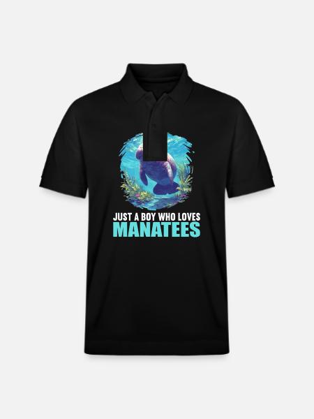 Seekuh Manatees Manatee - Stanley/Stella Unisex Organic Polo Shirt PREPSTER - black