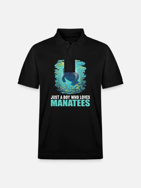Seekuh Manatees Manatee - Stanley/Stella Unisex Organic Polo Shirt PREPSTER - black