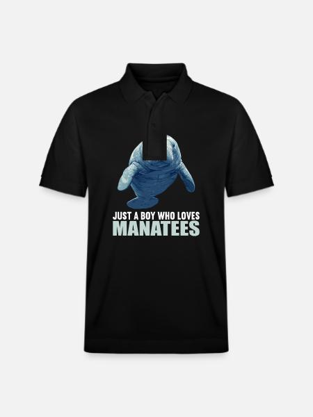 Seekuh Manatees Manatee - Stanley/Stella Unisex Organic Polo Shirt PREPSTER - black